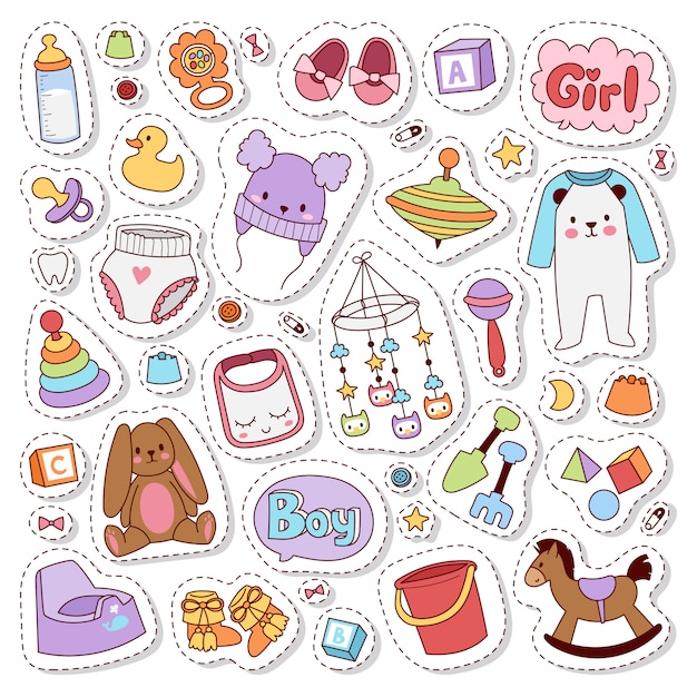 Badge autocollants bébé.