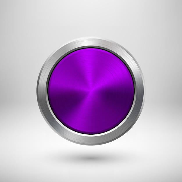 Badge De Cercle De Technologie Violet, Violet