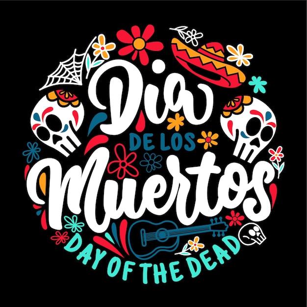 Badge De Dia De Los Muertos