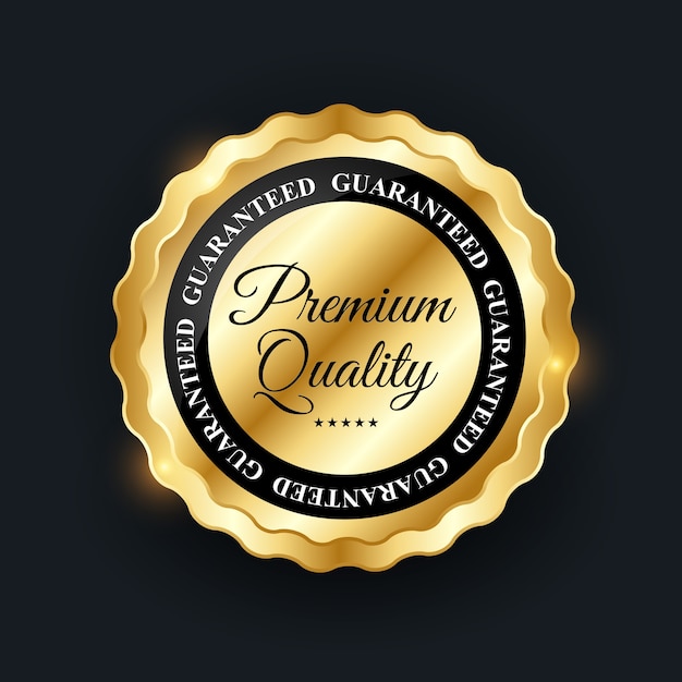 Badge doré de qualité supérieure