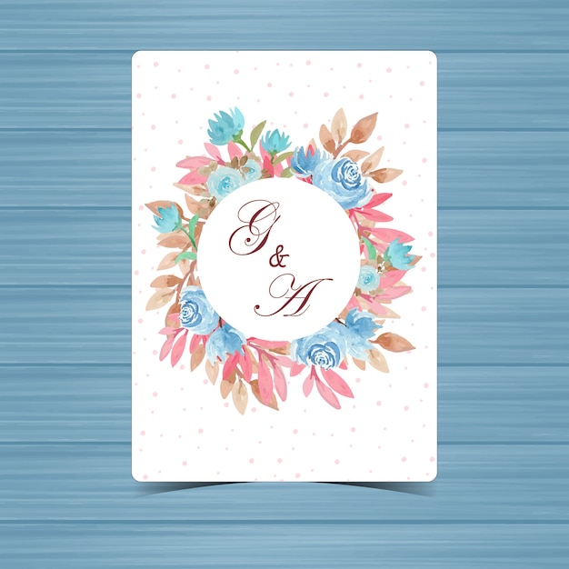 Badge De Mariage Floral Avec Belle Fleur