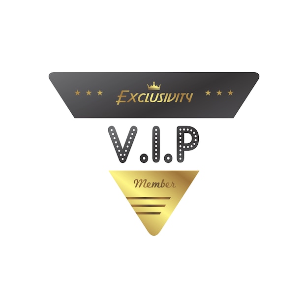 Vecteur badge de membre vip