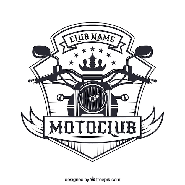 Vecteur badge moto