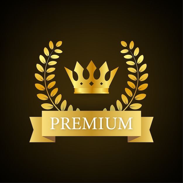 Badge Premium Avec Couronne De Style Royal