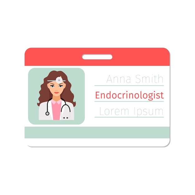 Badge De Spécialiste Médical Endocrinologue