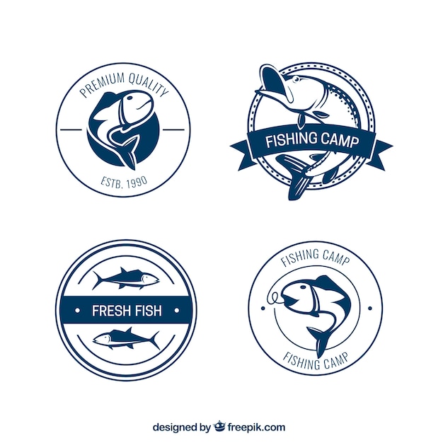 Badges De Camp De Pêche