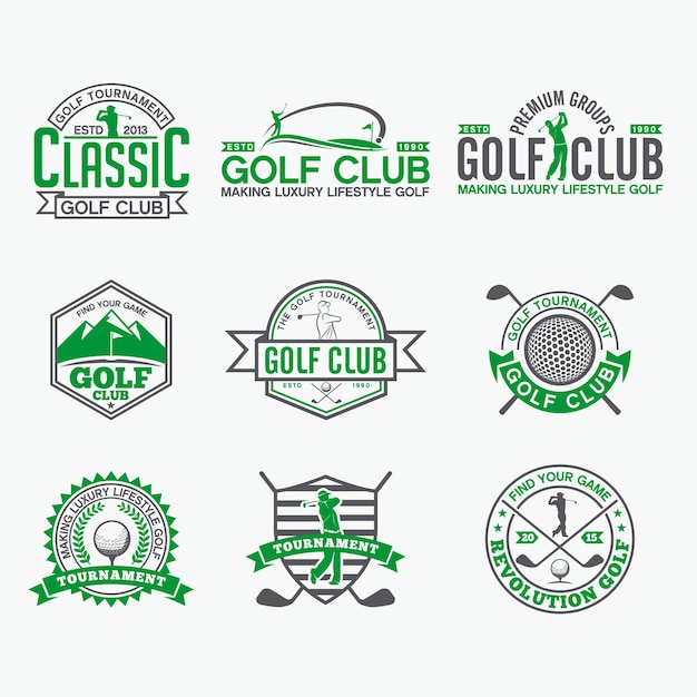 Badges De Golf-autocollants Et Logos