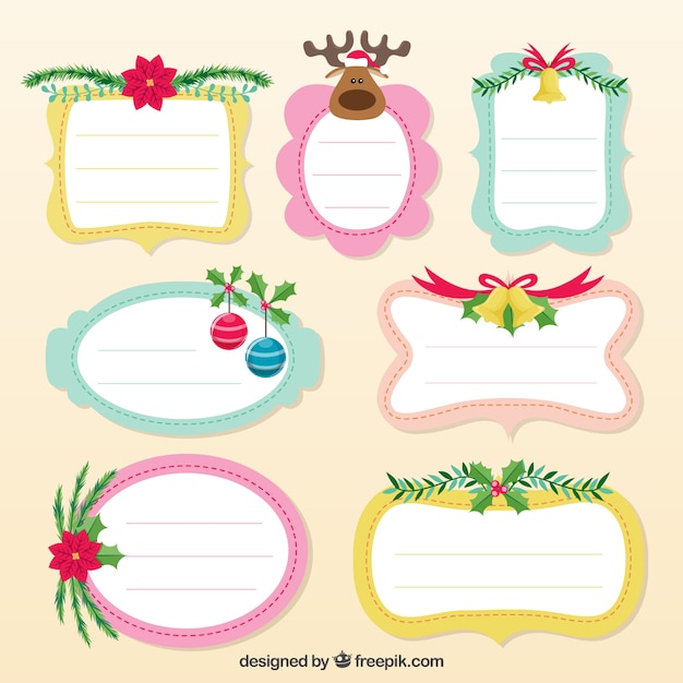 Badges De Noël Floral