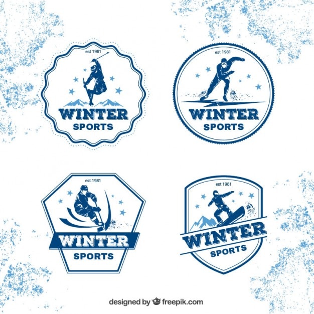 Badges De Sports D'hiver