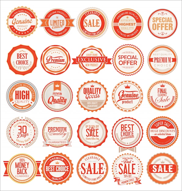 Badges Vintage Rétro