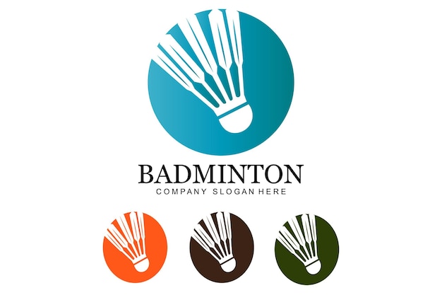 Badminton Logo Icône Vecteur Joueur De Sport à L'aide De Concept Rétro Premium De Raquette