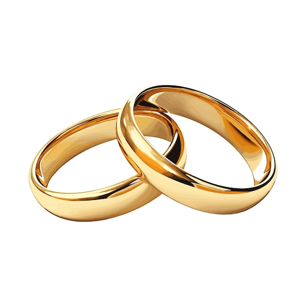 Bague de mariage isolé sur blanc