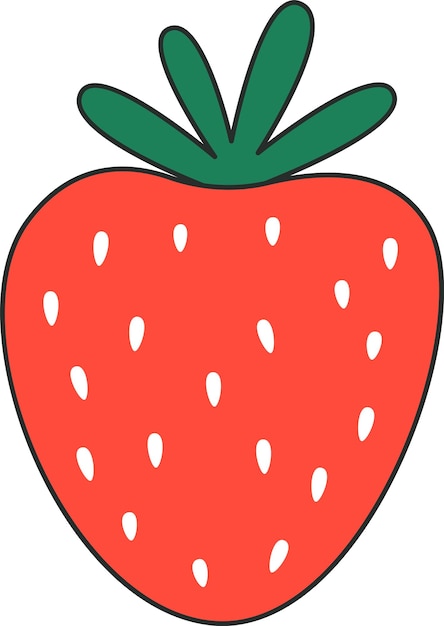 Vecteur baie de dessin animé aux fraises