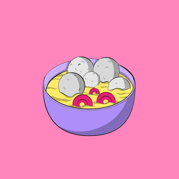 Bakso Food Illustration Dessinés à la main