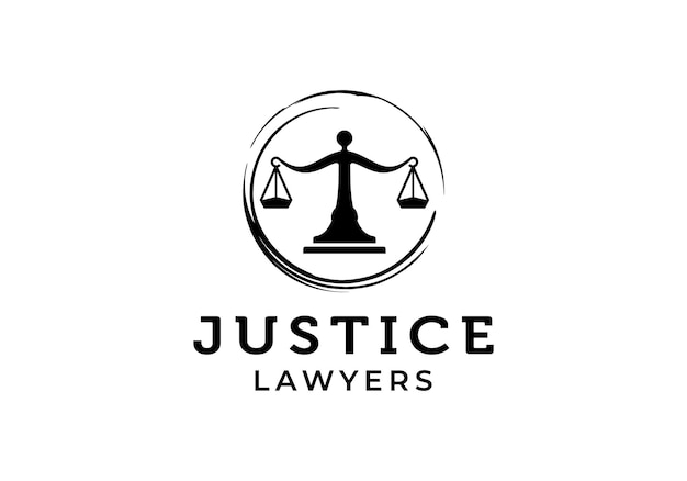 Balances Avec Cercle Zen. Droit, Avocats, Inspiration De Modèle De Conception De Logo De Justice Illimitée