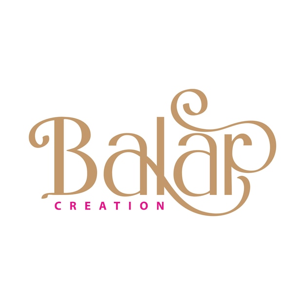 Vecteur balar création logo de la marque de mode textile