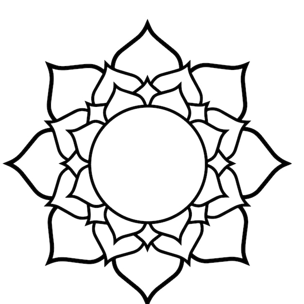 balck cricle mandala design vecteur rangoli design gratuit