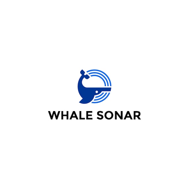 Baleine avec création de logo de sonar radar