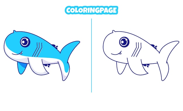 Baleine Mignonne Avec Des Pages à Colorier