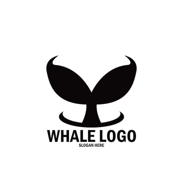 Baleine simple logo icône vector illustration modèle de conception