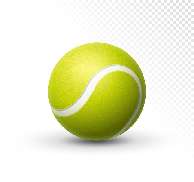 Vecteur balle de tennis isolée sur blanc. vert réaliste balle de tennis clipart design fond closeup