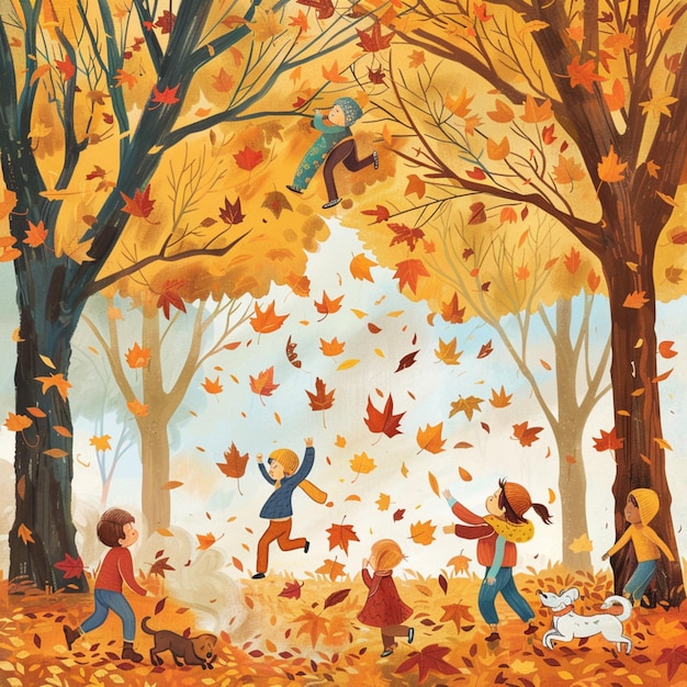 Le Ballet De L'automne Les Feuilles Capricieuses Et Les Glands Ludiques