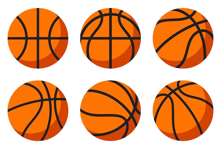 Vecteur ballon de basket-ball de conception plate