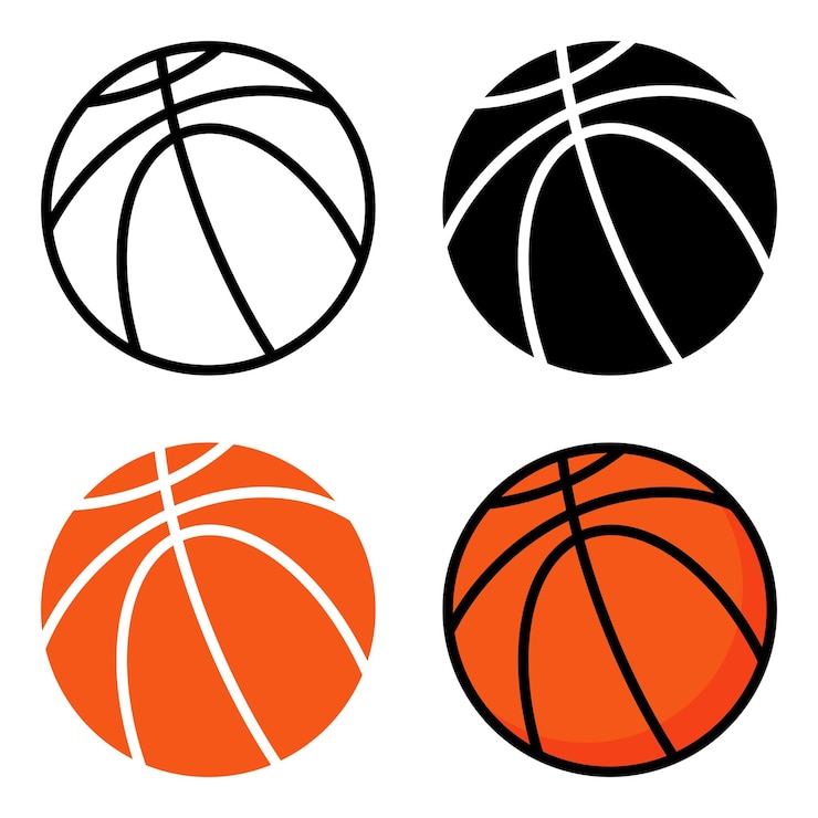 Vecteur ballon de basket-ball de conception plate