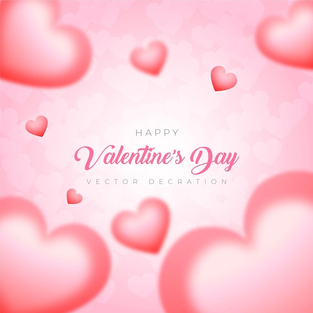Ballon coeur joyeux Saint Valentin sur fond rose Vecteur Premium