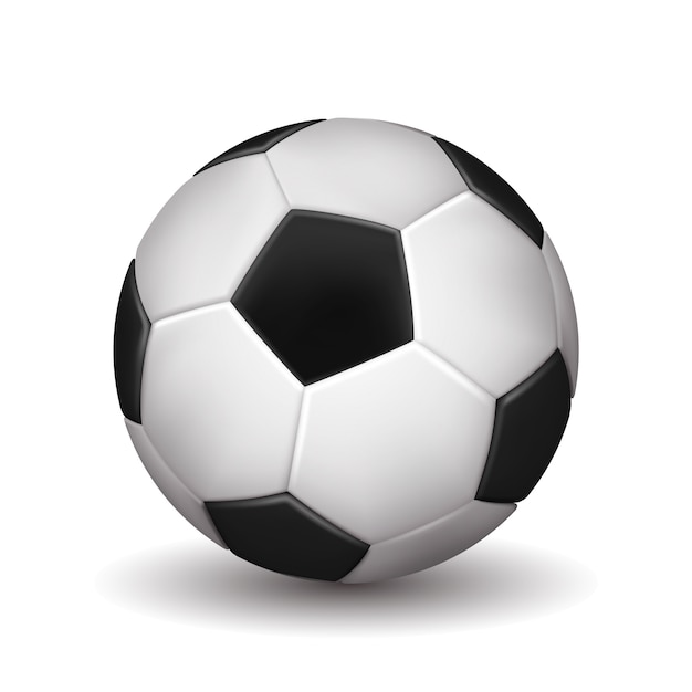 ballon de foot noir et blanc