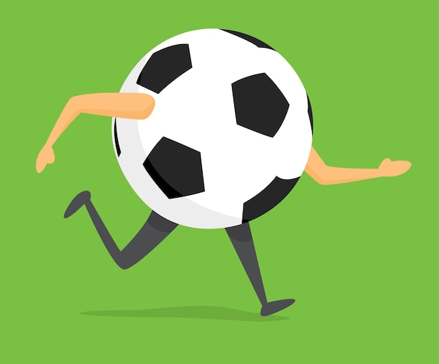 Ballon de foot qui court vite