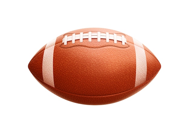 Ballon de football américain Ballon de rugby en cuir brun classique réaliste