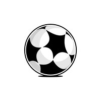 Ballon de football de conception de vecteur, logo de sport