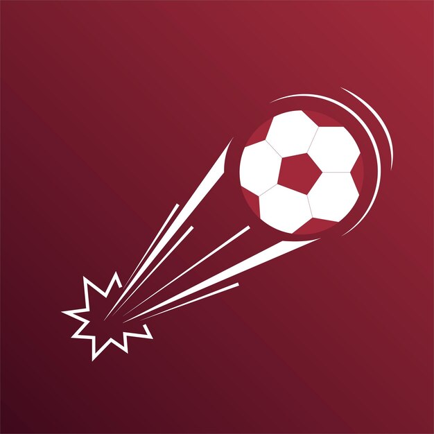 Ballon de football dans une flamme ardente Le ballon de football vole dans le feu Illustration vectorielle stock