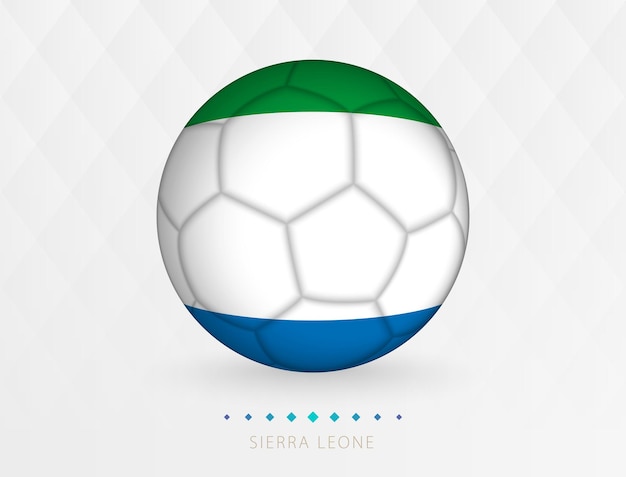 Vecteur ballon de football avec le drapeau de la sierra leone ballon de football avec le drapeau de l'équipe nationale de la sierra leone