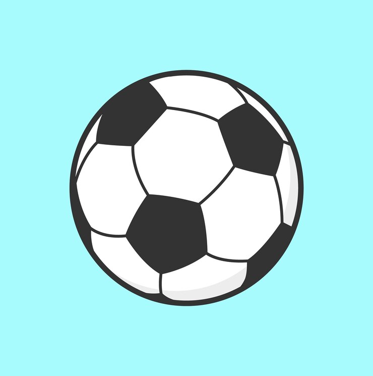 Vecteur ballon de football sur fond coloré