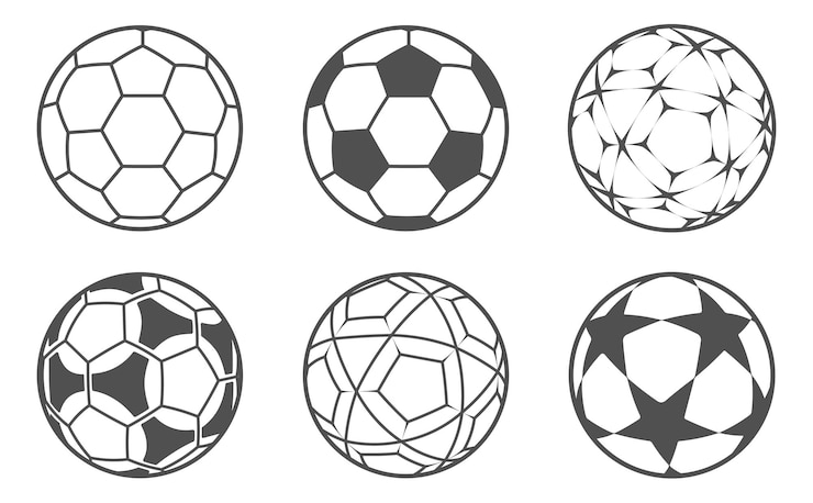Vecteur ballon de football ou football plat vecteur icône simple style noir illustration