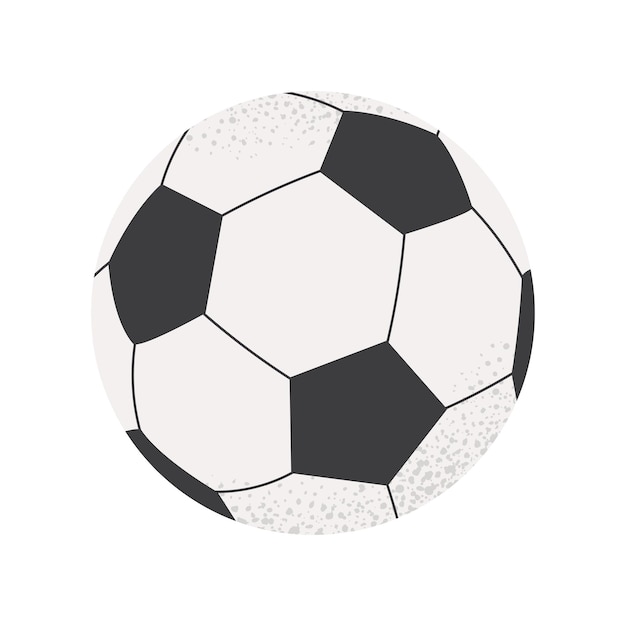 Ballon de football Illustration vectorielle d'un ballon de football noir et blanc Equipement de football Sport de football