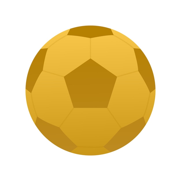 Ballon de handball vectoriel de couleur dorée