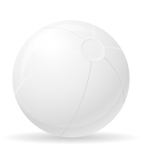 Ballon de plage isolé sur blanc