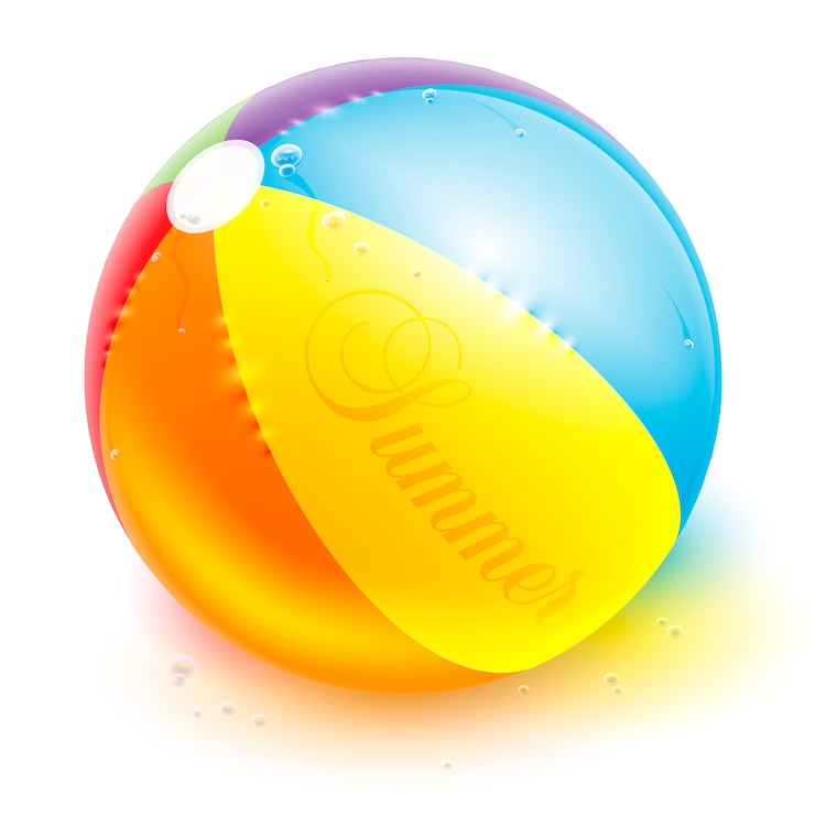 Vecteur ballon de plage réaliste