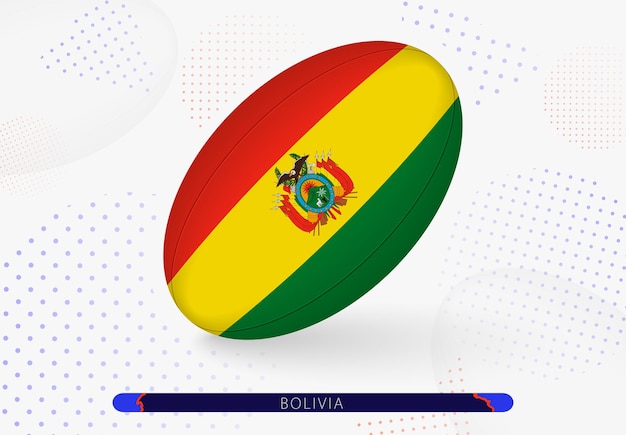 Ballon de rugby avec le drapeau de la Bolivie dessus Équipement pour l'équipe de rugby de Bolivie