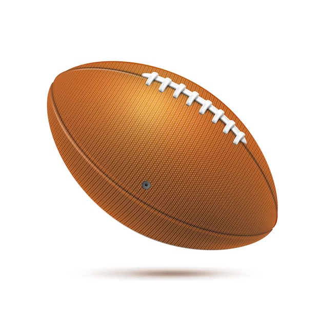 Ballon de rugby marron réaliste Équipement de jeu de sport d'équipe