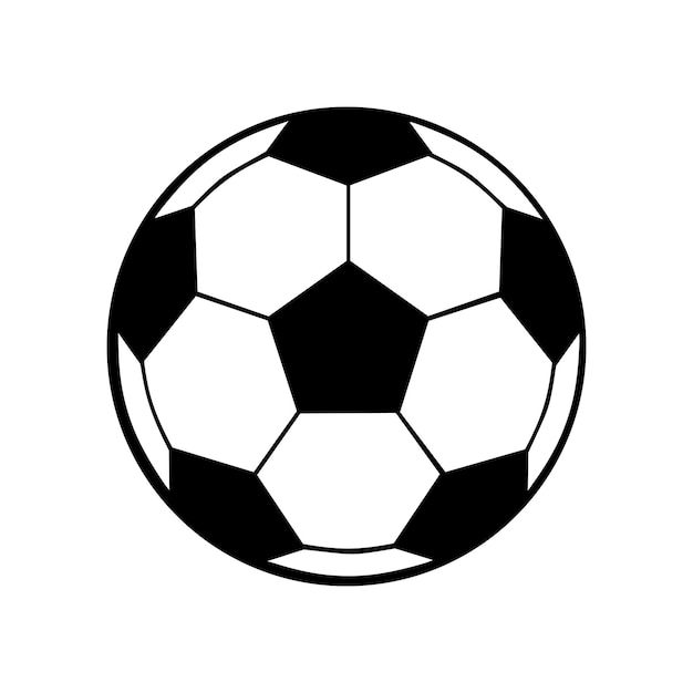 Vecteur ballon de soccer noir et blanc image isolée illustration vectorielle