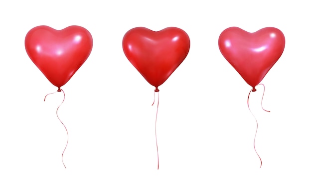 Vecteur ballons coeur saint valentin