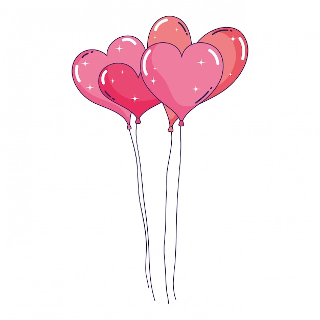 Ballons De Fête En Forme De Coeur