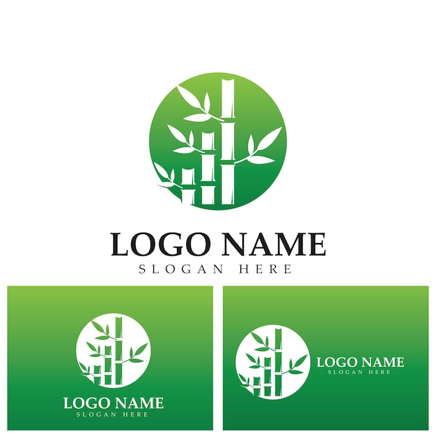 Bambou Logo Template vecteur icône illustration design