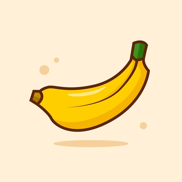 Banana Cartoon Vector Illustration Bon Utilisé Pour L'autocollant Logo Icône Clipart Etc.