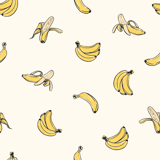 Banana Summer Partout Motif Sans Couture D'impression