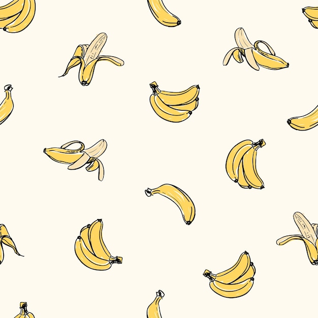 Banana Summer partout motif sans couture d'impression